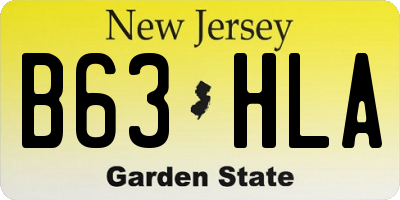 NJ license plate B63HLA