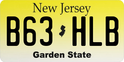 NJ license plate B63HLB