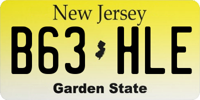 NJ license plate B63HLE