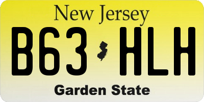 NJ license plate B63HLH