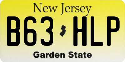 NJ license plate B63HLP