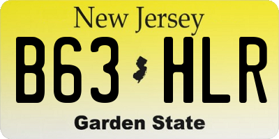 NJ license plate B63HLR