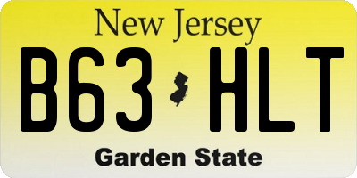 NJ license plate B63HLT