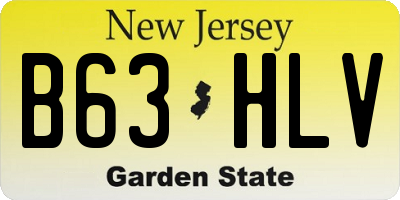 NJ license plate B63HLV
