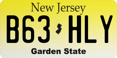 NJ license plate B63HLY