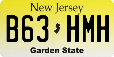 NJ license plate B63HMH