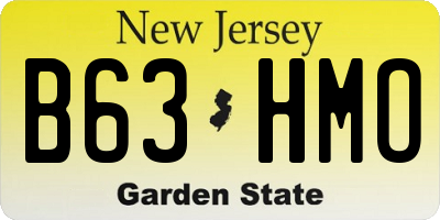 NJ license plate B63HMO