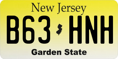 NJ license plate B63HNH