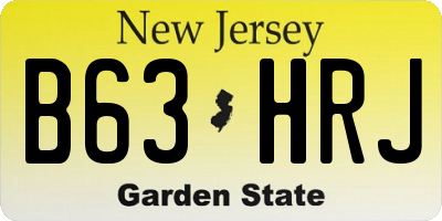 NJ license plate B63HRJ