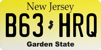 NJ license plate B63HRQ