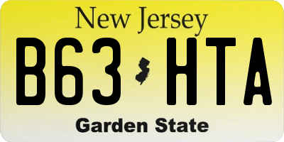 NJ license plate B63HTA