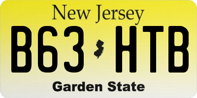 NJ license plate B63HTB