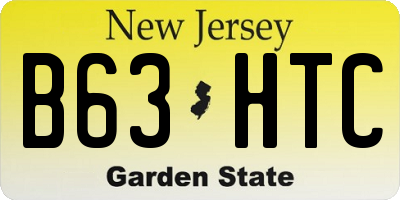 NJ license plate B63HTC