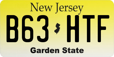 NJ license plate B63HTF