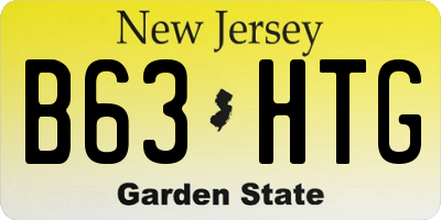 NJ license plate B63HTG