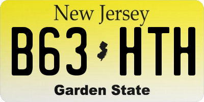 NJ license plate B63HTH