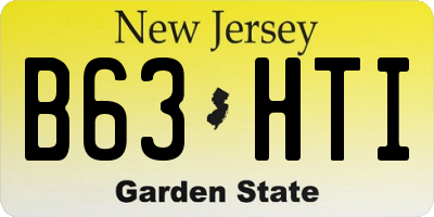 NJ license plate B63HTI