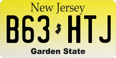 NJ license plate B63HTJ