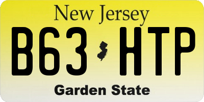 NJ license plate B63HTP