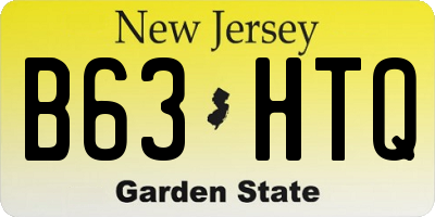 NJ license plate B63HTQ