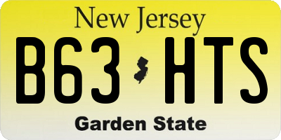 NJ license plate B63HTS