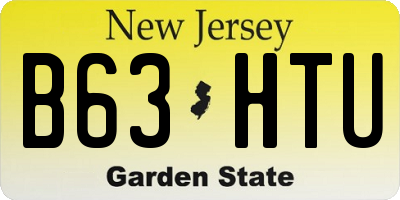 NJ license plate B63HTU