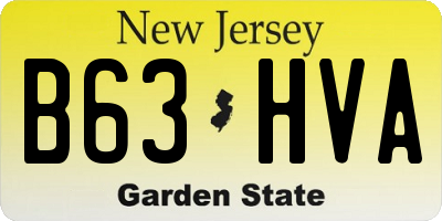 NJ license plate B63HVA