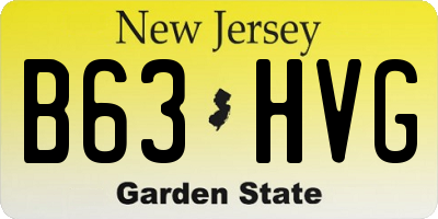 NJ license plate B63HVG