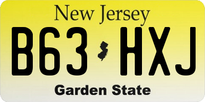 NJ license plate B63HXJ