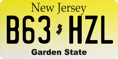 NJ license plate B63HZL