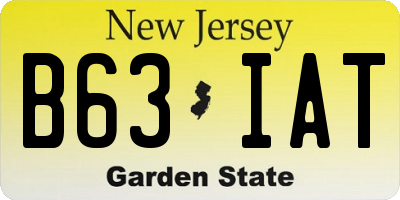 NJ license plate B63IAT