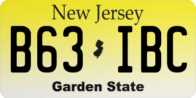 NJ license plate B63IBC