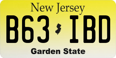NJ license plate B63IBD