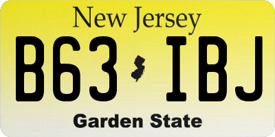 NJ license plate B63IBJ