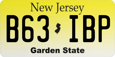 NJ license plate B63IBP