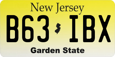 NJ license plate B63IBX