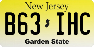 NJ license plate B63IHC