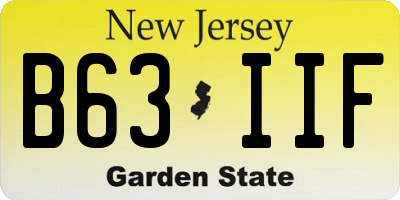 NJ license plate B63IIF