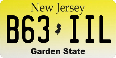 NJ license plate B63IIL