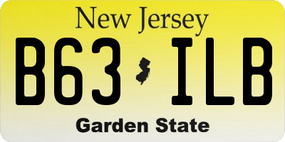 NJ license plate B63ILB