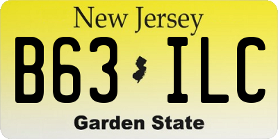 NJ license plate B63ILC