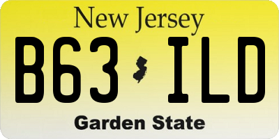 NJ license plate B63ILD