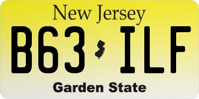 NJ license plate B63ILF