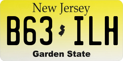 NJ license plate B63ILH