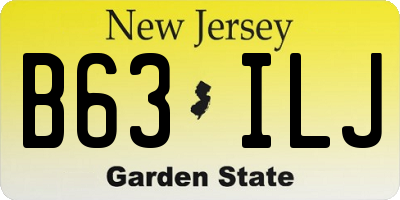 NJ license plate B63ILJ