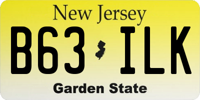 NJ license plate B63ILK