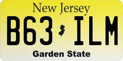 NJ license plate B63ILM