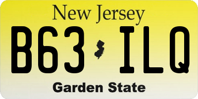 NJ license plate B63ILQ