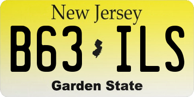 NJ license plate B63ILS