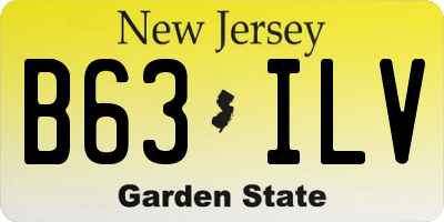 NJ license plate B63ILV